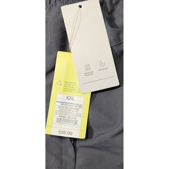 All In Motion Shorts For Women Size XXL Color Gray Zipper Pockets - Picture 10 of 10